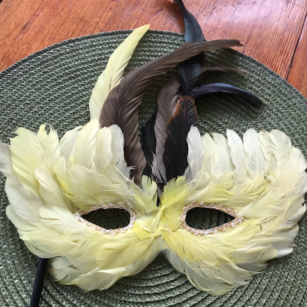 Yellow Feather Mask